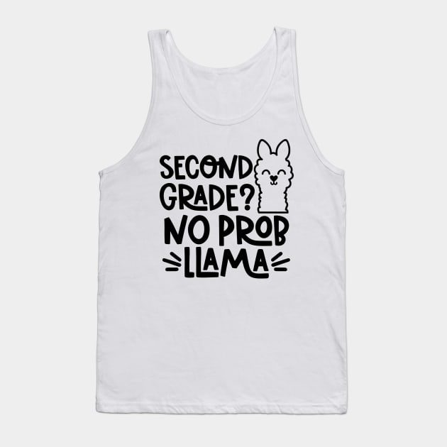 Second Grade, No Problem Llama Funny Kids Back to School Tank Top by ThreadSupreme